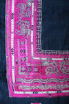 Huaxi indigo pink embroidery