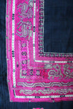 Huaxi indigo pink embroidery