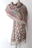 woolen Off white Drops Scarf