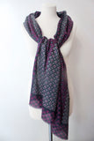 Block purple navy Scarf - Shirdak