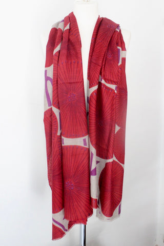 Sun flower TD red purple Scarf
