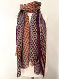LV variation violet orange Scarf