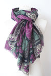 Leaf TD roze / grijze sjaal