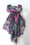 Leaf TD roze / grijze sjaal