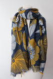 Flower white yellow Scarf - Shirdak