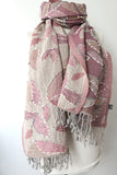 Woolen pink plant Scarf