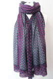 Block purple navy Scarf - Shirdak