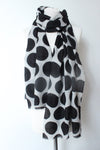Dot black white Scarf - Shirdak