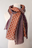 LV variation violet orange Scarf