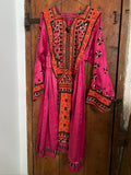 Balochi Dress Red Pink