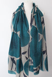 Sun flower TD navy rama Scarf