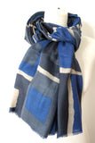 Cube blue grey Scarf - Shirdak