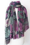 Leaf TD roze / grijze sjaal