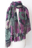 Leaf TD roze / grijze sjaal