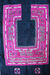Huaxi indigo pink embroidery