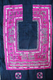 Huaxi indigo pink embroidery