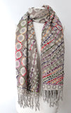 woolen Off white Drops Scarf