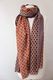 LV variation violet orange Scarf