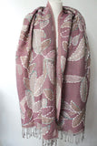 Woolen pink plant Scarf