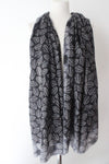 Autumn leaf black white Scarf - Shirdak