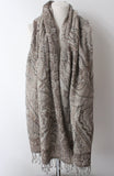 Woolen off white boho Scarf