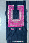 Huaxi indigo pink embroidery