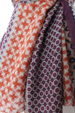 LV variation violet orange Scarf
