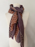 LV variation violet orange Scarf