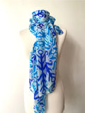 Silk Star Block print Scarf