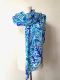 Silk Star Block print Scarf