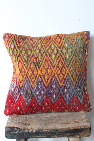 Kilim 50 cm x 50 cm Rainbow Cushion