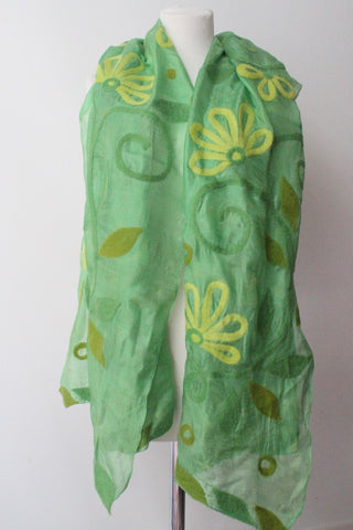 Viloria Green Silk Scarf