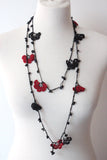 Garland Necklace Black and Red