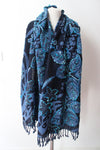 Cashmere Blue Leaf Scarf - Shirdak