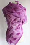 Viloria Purple Silk Scarf - Shirdak